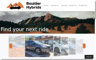 Boulder Hybrids Used Car Sales website