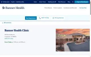 Banner Health Clinic | Longmont, CO | Main St. website