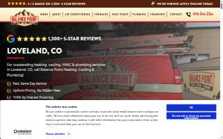 Balance Point Heating, Cooling & Plumbing of Loveland website