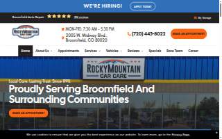 Rocky Mountain Car Care website