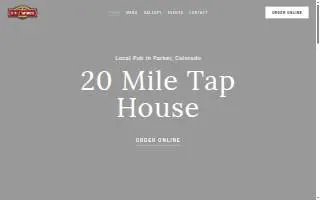 20 Mile Tap House website