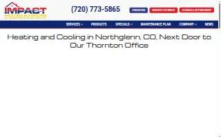 Impact Heating & Cooling Inc. of Northglenn website
