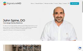 John Spine, DO, a SignatureMD Physician website
