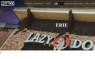 The Lazy Dog Sports Bar and Grill website