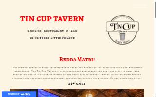 Tin Cup Tavern website