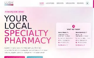 Lush Pharmacy Blue Back website