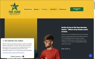 The Zone Bowling Center website