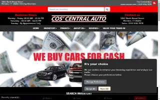 Cos' Central Auto website
