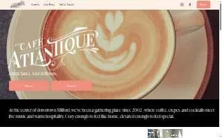 Cafe Atlantique of Milford website