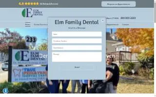 Elm Family Dental website