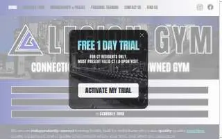 Legion Gym website