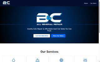 B & C Auto website