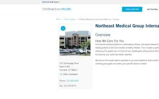 Northeast Medical Group Internal Medicine - Trumbull website