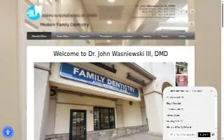 John Wasniewski III, DMD website