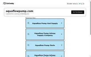 Aquaflow Pump & Supply Co. website