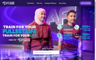 Anytime Fitness of Glasgow website
