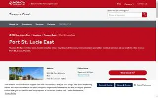 MD Now Urgent Care - Port St Lucie East website