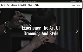 Mr & Mrs HAIR SALON Barbershop website