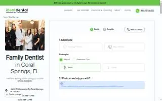 Ideal Dental Coral Springs website