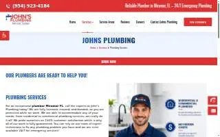 John’s Plumbing website