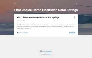 First Choice Home Electrician Coral Springs website