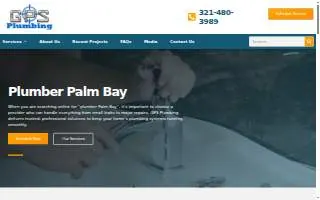 GPS Plumbing Inc. of Palm Bay website