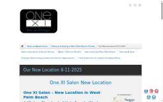 One XI Salon website