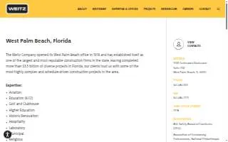 The Weitz Company | West Palm Beach website