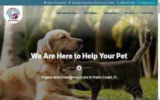 Animal Emergency Hospital Palm Coast website
