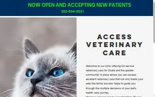 Access Veterinary Care of Ocala website
