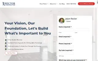 Jason Rector Construction, Inc. website