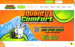 Quality Comfort Air Conditioning And Heating Inc. of Melbourne website