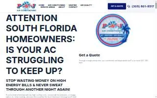P & J Air Conditioning LLC website