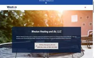 Weston Heating & Air Conditioning website