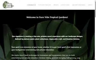 Pura Vida Tropical Gardens LLC website