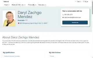 Daryl Zachgo Mendez - Thrivent website