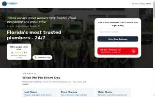 24-7 Plumbing FL Inc website