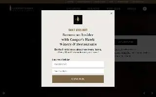 Cooper’s Hawk Winery & Restaurant of Sandalfoot Cove website