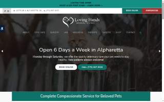 Loving Hands Animal Clinic website
