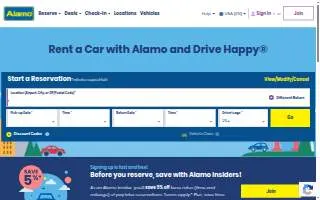Alamo Rent A Car Dealer website