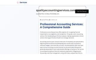 Quality Accounting Services website