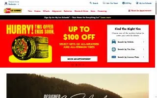 Les Schwab Tire Center of Caldwell website