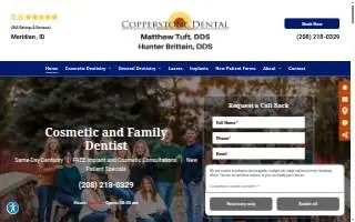 Copperstone Dental of Kuna website