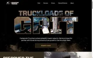 Cedarpoint Trucking website