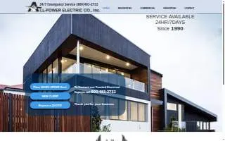 All Power Electric Inc. website