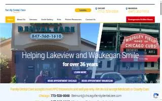 Family Dental Care of Waukegan website