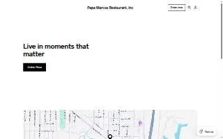 Papa Marcos Restaurant website