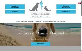 Ambassador Animal Hospital of Bloomington website