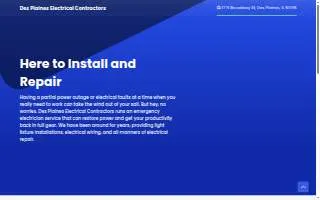 Des Plaines Electrical Contractors website