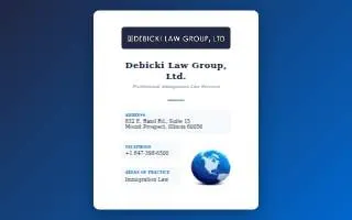 Debicki Law Group, Ltd. website